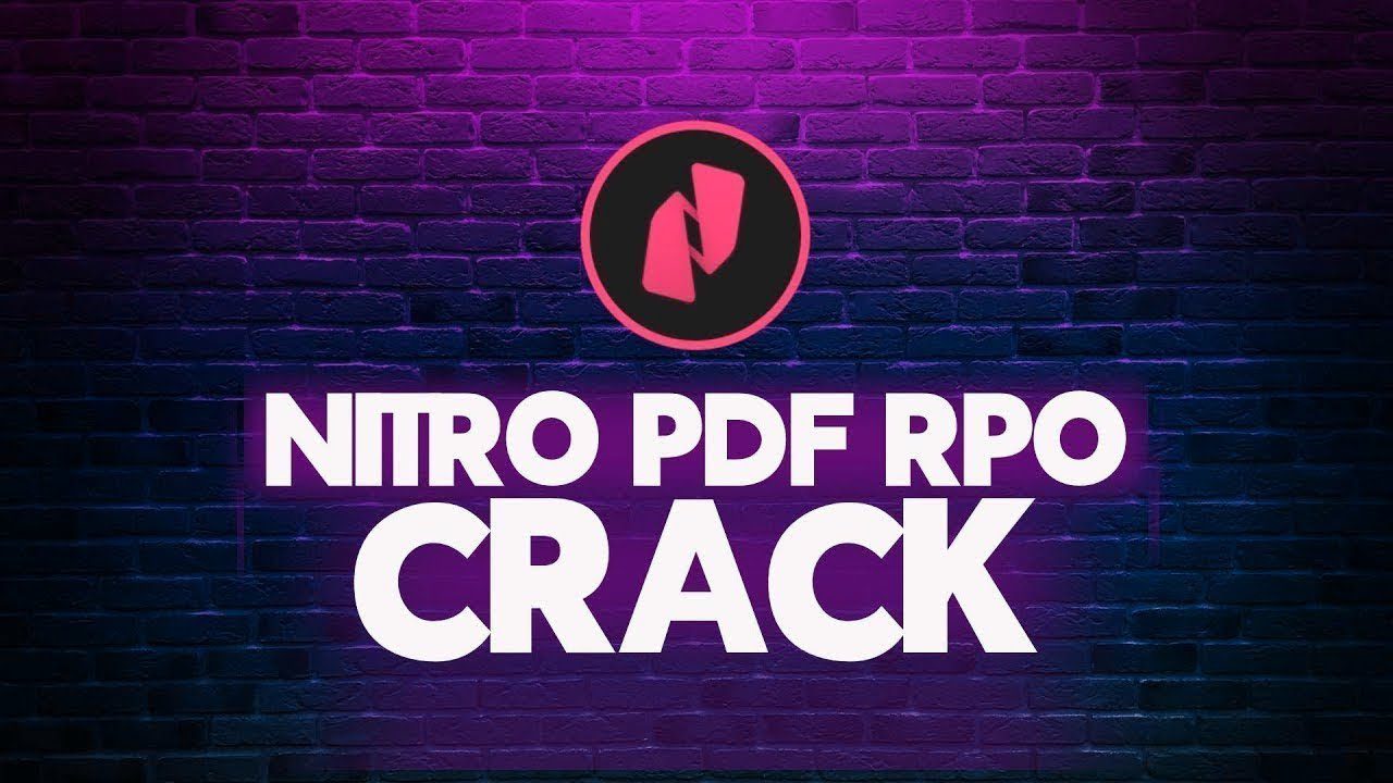 Image: "Nitro PDF Pro Crack" - A computer screen displaying the Nitro PDF Pro software interface with a cracked version notification.