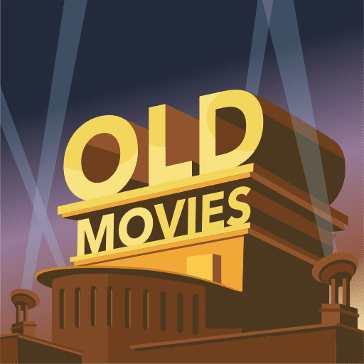 Old Movies Hollywood Classics logo: a vintage film reel with the words "Old Movies" written in retro font.
