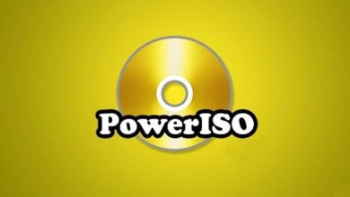 PowerISO logo on yellow background, representing PowerISO Mod APK.