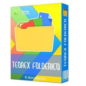 FolderIco software box with a folder inside, representing customizable folder icons.
