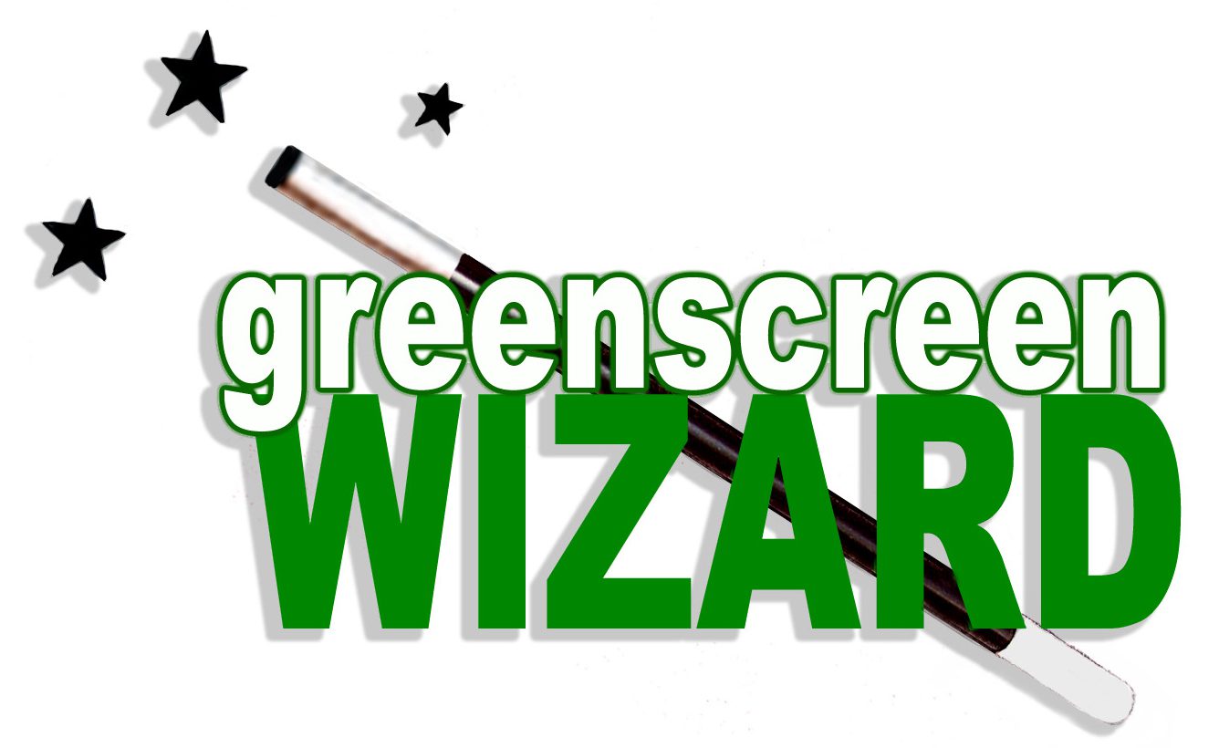 An image featuring a magic wand and three black stars in the background. In the foreground, large green text states "Green Screen Wizard Professional v14.0." The magic wand is diagonally placed, touching the letters, showcasing the Greenscreen Wizard's upgraded capability for professional use.