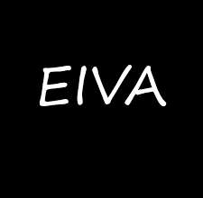 A black background with the word "EIVA" written in white, all-caps, handwritten-style letters, reminiscent of the EIVA NaviScan logo.